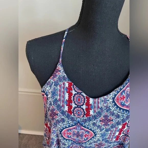 Dee Elle Red White Blue Sleeveless Tunic Dress Size S - Picture 4 of 8